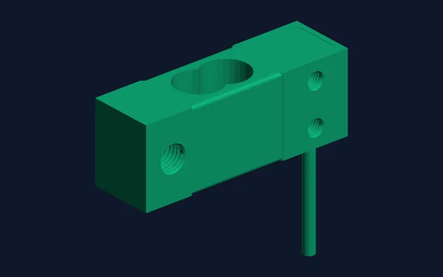 A load cell converted from IGES to STL by 3D CAD Converter