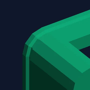 Draft preset: the rounded corner of the enclosure shows flat facets