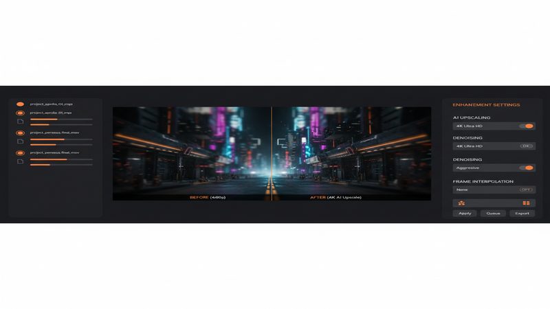 AI Video Enhancer Studio application interface