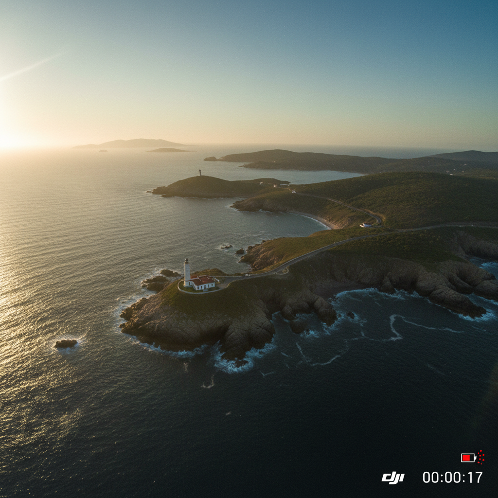 Shaky drone footage before